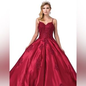 Burgundy ballgown